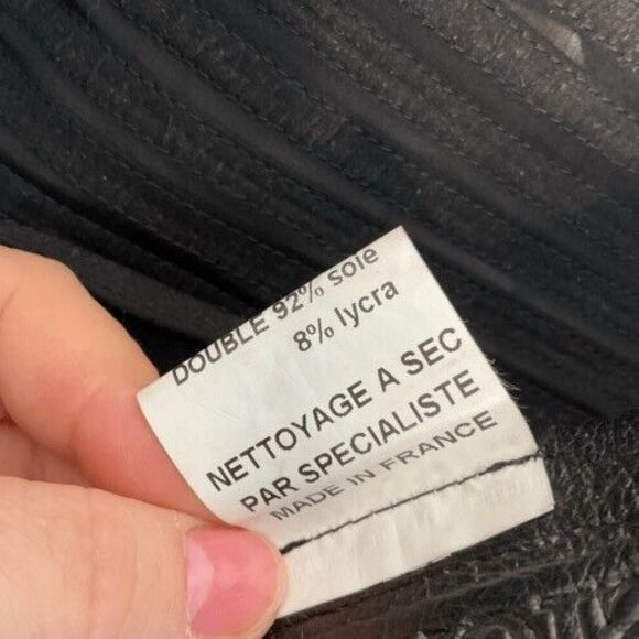 Jitrois Suit Set Massai Leather High Neck Top Pencil Skirt Size Top-42/Skirt-40 - Picture 4 of 16